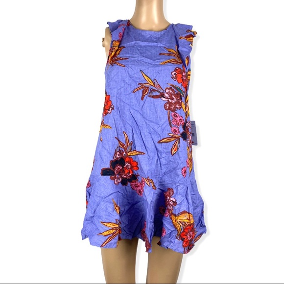 Free People Tops - Free People Summer Floral Tulum purple tunic top